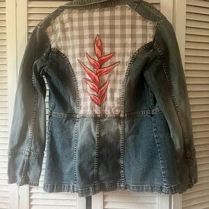 Paniolo Country Hand Stutched Heliconia Bling - Denim Jacket